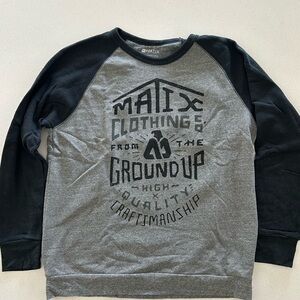Matix Black and Gray Graphic Sweatshirt